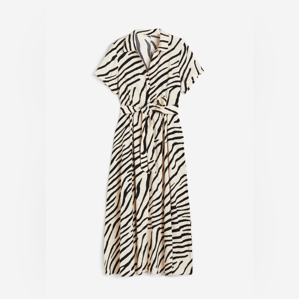 New H&M Printed Midi Dress